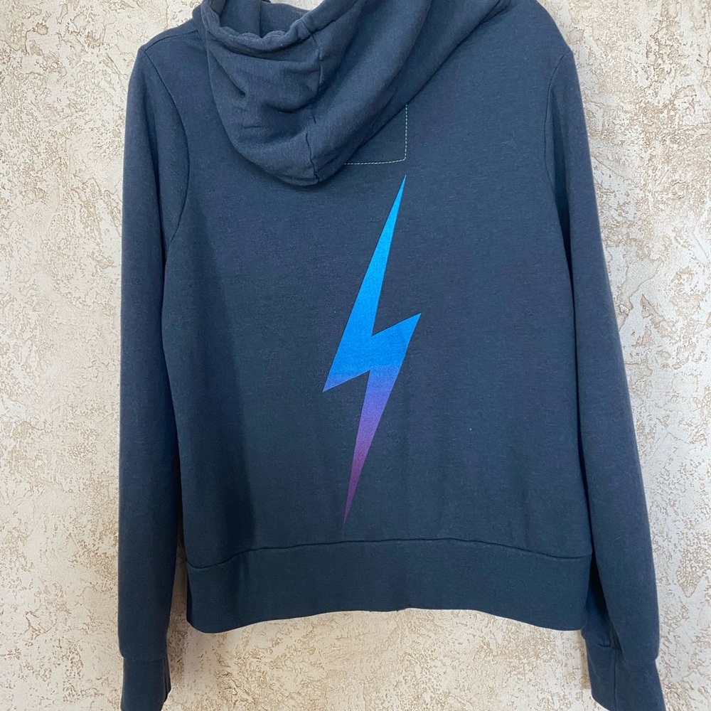 Aviator Nation Full Zip Bolt Hoodie Sz. Med